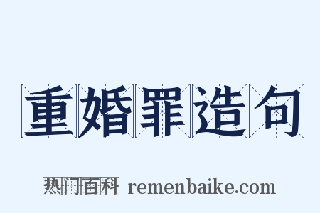 重婚罪造句是什么意思的图片